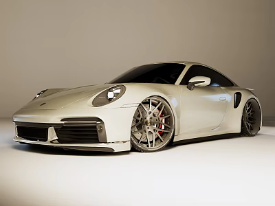 White Sports Car with Modern Design Sleek Body Lines Stylish Alloy Wheels and Aerodynamic Headlights 3d model