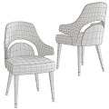 Turri European-style fabric single chair 3d model