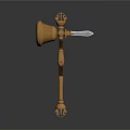 High Quality Golden Hardware Tool With Round Head And Ornate Decorative Design