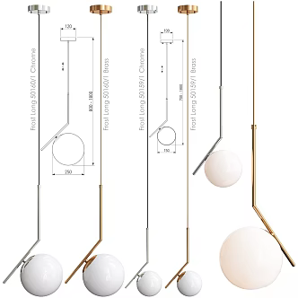 Chandelier arte lamp Bolla Unica Eurosvet Frost 3d model