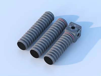 Pipe Corrugated Pipe Rubber Pipe 3d model
