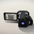 JVC Digital Camcorder With Black Design And LCD Screen 3d model