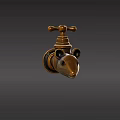 Unique Wall Mounted Brass Faucet with Rat Head Design Decorative Fixture