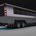 Futuristic Silver Bus Featuring Large Windows Streamlined Body And Blue Underbody Lights