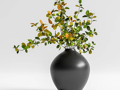 Modern vase ornaments green plant vase ornaments plant vase 3d model