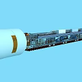 Industrial Utility Vehicle With Long Modular Structure And Cylindrical Processing Module