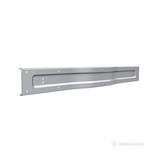 Stainless Steel Mounting Bar with Multiple Holes for Secure Fixing Installation 3d model 