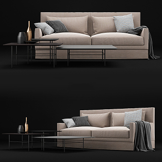 Double sofa 3d model