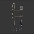 Industrial Equipment Wall Mounted Dual Arms Black Bracket With Stable Cable Connection For Machinery
