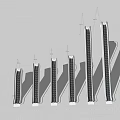 Modern elevator commonly used escalator 3d model