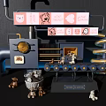 Hobo Friends The Smile Themed Toy Structure With Bear Dolls Conveyor Belt And Spring