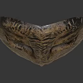 Handcrafted Wooden Mask With Owl Like Design And Detailed Carved Texture