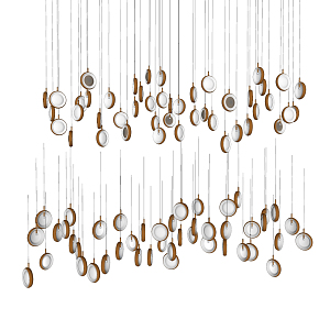 Modern chandelier combination personalized chandelier living room chandelier 3d model