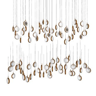 Modern chandelier combination personalized chandelier living room chandelier 3d model