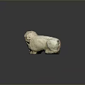 Ancient Stone Lion Sculpture with Intricate Carved Details and Mane Texture in Traditional Design