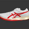 White Sporty Sneakers With Red Stripes And Breathable Mesh Upper Red Sole