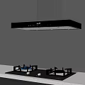 Modern smoke machine stove combination 3d model