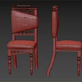 Vintage Style Leisure Chairs With Carved Wooden Frame And Beige Upholstery