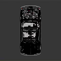 Black Small Vintage Car With Roof Rack And Classic Retro Design