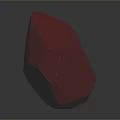 Glowing Pink Red Geometric Faceted Polyhedron on Smooth Reflective Surface