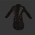 Black Formal Tuxedo With Double Breasted Buttons And Satin Lapel Design