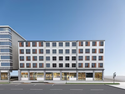Modern Commercial Building Commercial Building Facade 3d model