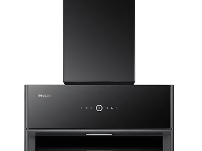 Midea Black Range Hood Modern Kitchen Appliance With Sleek Control Panel 3d model