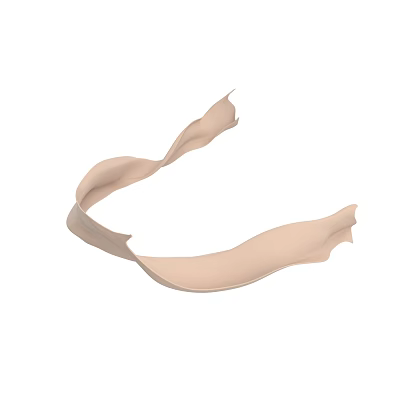 Ribbon texture liquid foundation ribbon shaped elegant 3d model