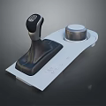 Car Interior Gear Shift Control Lever With Metal Knob And Leather Cover Design