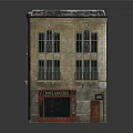 Traditional Multi Story Office Building With Brick Facade Windows And Ground Floor Storefronts