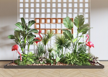 Modern Indoor Landscape Landscaping Landscape Setches Indoor Landscape Indoor Landscape Bryophytes Plant Heap 3d model