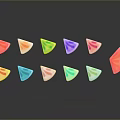 Colorful Square Shaped Desserts With Flower Patterns And Vibrant Colors