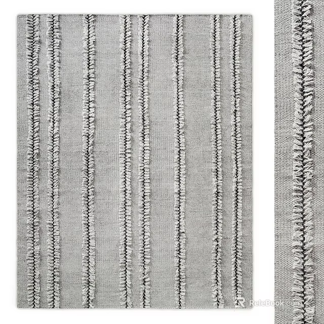 Textured Fabric For Shower Sauna Area Decoration 3d model 