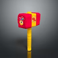 Colorful Toy Hammer With Rabbit Face Design And Yellow Handle For Kids