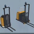 Yellow Industrial Electric Forklift Equipment With Display Screen And Control Panel