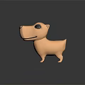 Cute Light Beige Animal Shaped Plush Toy With Black Eyes And Simple Design