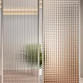 Modern partition glass screen partition combination 3d model