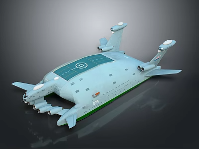 Aerospace Spacecraft Vehicle Featuring Modern Design With Circular Top And Structural Components 3d model