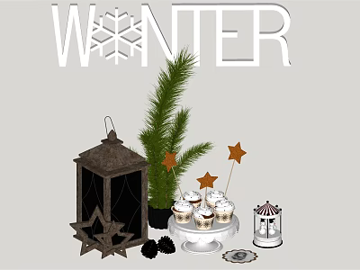 Modern ornaments combination jewelry combination 3d model