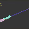 Blue Lightsaber Weapon With White Handle And Sleek Reflective Design