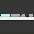 Modern White Keyboard With Pink And Teal Accent Keys For Daily Use