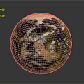 Realistic Earth Globe With Blue Oceans Green Landmasses And White Clouds