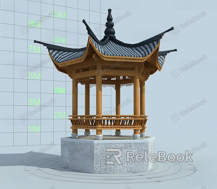 Ancient Pavilion of Chinese-style Ancient Architecture model