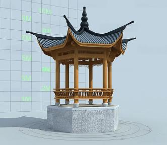 Ancient Pavilion of Chinese-style Ancient Architecture 3d model