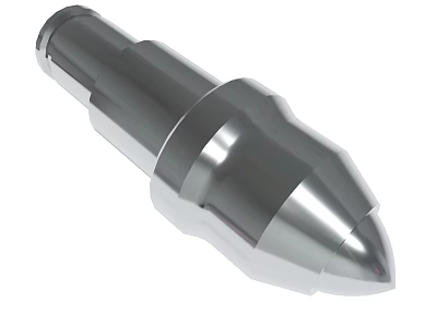 Industrial Metal Cone Shaped Tool Part With Shiny Precision Machined Surface 3d model