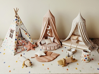 Modern Children's Tent Doll 3d model