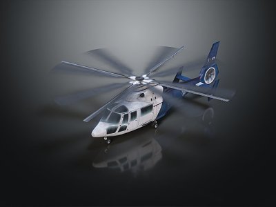 modern helicopter gunship 3d model