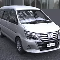 Silver Modern MPV With Spacious Interior Multiple Windows And Comfortable Seats 3d model
