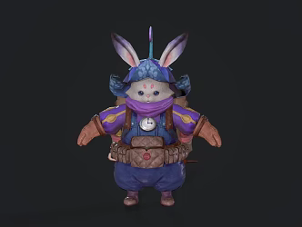 Modern Catman Cartoon Kitty Cute Cat Game Character Anime Character 3d model