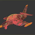 Military Aircraft Model With Green Camouflage Yellow Nose Tail And Number 137 Transparent Cockpit